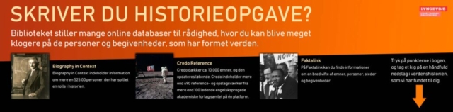 Banner til interaktiv udstilling om online baser til studerende