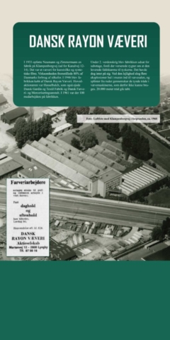 Gulvskilt til udstilling om industriens historie i Lyngby-Taarbæk Kommune