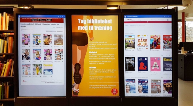 Foto af opsætning af skærme